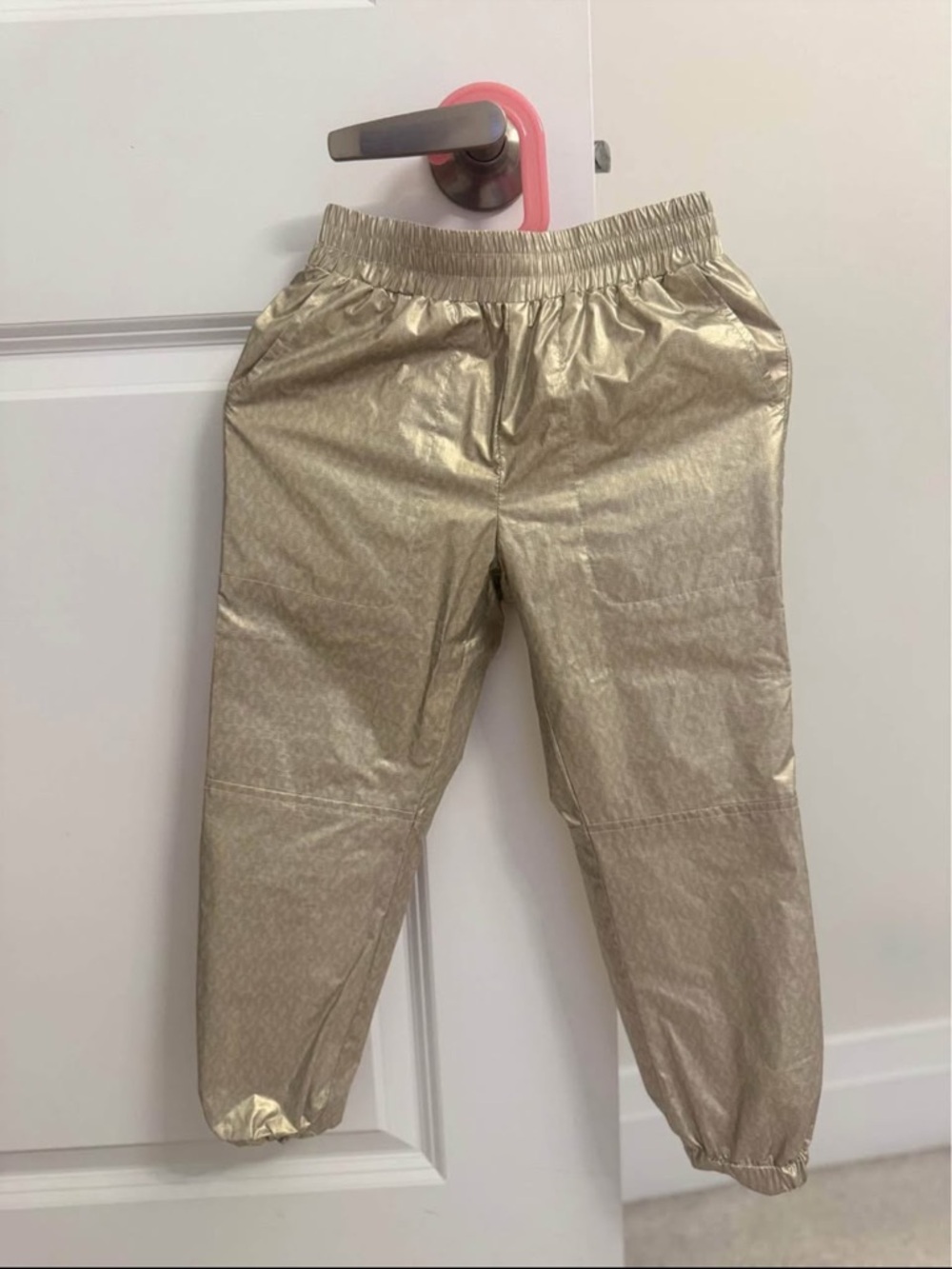 KORS Michael Kors Girls Metallic Gold Jogger Bottoms